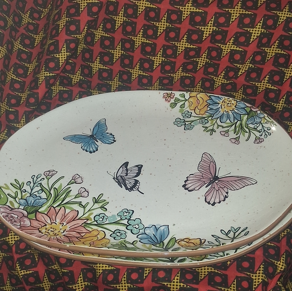 6 MAGNIFICIENT "SPECTRUM DESIGNZ" BUTTERFLIES IN FLIGHT CHINA/STONEWEAR.